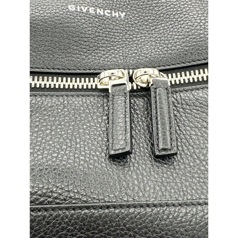 Givenchy Black Leather Pebble Textured Large Pandora Travel Bag - Picture 7 of 9